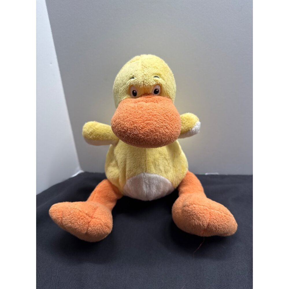 Nuby Luv N Care Plush Yellow Orange Tickle Toes Duck Stuffed Toy NON-Working